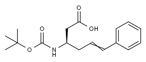 BOC-(R)-3-AMINO-(6-PHENYL)-5-HEXENOIC ACID Structure