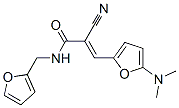 2-Propenamide,  2-cyano-3-[5-(dimethylamino)-2-furanyl]-N-(2-furanylmethyl)- Structure