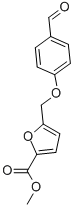 5-(4-FORMYL-PHENOXYMETHYL)-FURAN-2-CARBOXYLIC ACID METHYL ESTER 구조식 이미지