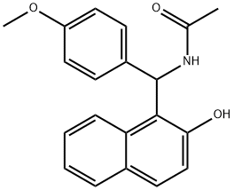 N-[(2-하이드록시-나프탈렌-1-YL)-(4-메톡시-페닐)-메틸]-아세타미드 구조식 이미지