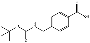 4-[(tert-Butoxycarbonylamino)methyl]benzoic acid 구조식 이미지