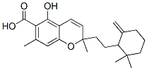 2-[2-(6,6-Dimethyl-2-methylenecyclohexyl)ethyl]-5-hydroxy-2,7-dimethyl-2H-1-benzopyran-6-carboxylic acid 구조식 이미지