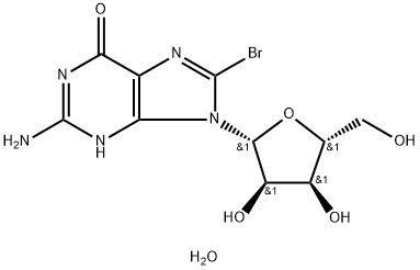 8-브로모구아노신이수화물 구조식 이미지