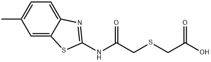 [(6-METHYL-BENZOTHIAZOL-2-YLCARBAMOYL)-METHYLSULFANYL]-아세트산 구조식 이미지