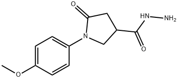 1-(4-메톡시페닐)-5-옥소피롤리딘-3-카르보히드라지드 구조식 이미지