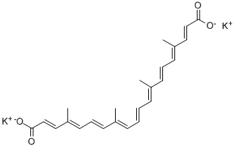 dipotassium 6,6'-diapo-psi,psi-carotenedioate 구조식 이미지