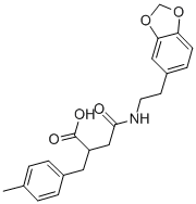 N-(2-BENZO[1,3]DIOXOL-5-YL-ETHYL)-2-(4-METHYL-BENZYL)-SUCCINAMIC ACID Structure