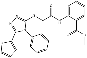 methyl 2-[2-[(5-furan-2-yl-4-phenyl-1,2,4-triazol-3-yl)sulfanyl] Structure