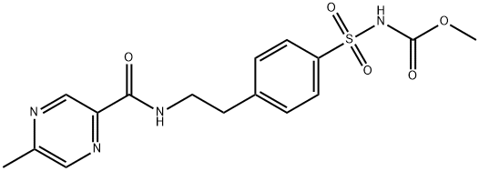 N-[4-[β-(5-Methylpyrazine-2-carboxaMido)ethyl]phenylsulfonyl]Methylurethane 구조식 이미지