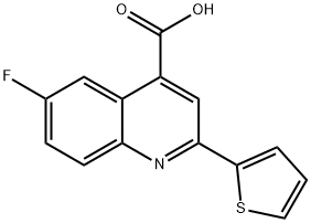 6-fluoro-2-(thiophen-2-yl)quinoline-4-carboxylic acid 구조식 이미지