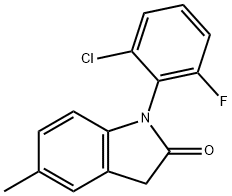 1-(2-Chloro-6-fluorophenyl)-5-methylindolin-2-one Structure