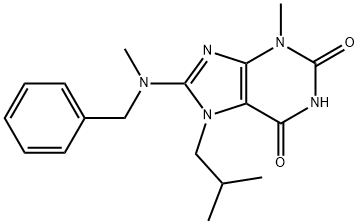 8-[benzyl(methyl)amino]-7-isobutyl-3-methyl-3,7-dihydro-1H-purine-2,6-dione Structure