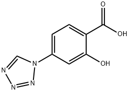 2-HYDROXY-4-(1H-TETRAZOL-1-YL)BENZOIC ACID Structure