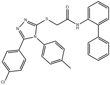 N-[1,1'-biphenyl]-2-yl-2-{[5-(4-chlorophenyl)-4-(4-methylphenyl)-4H-1,2,4-triazol-3-yl]sulfanyl}acetamide Structure