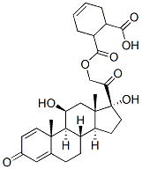 11beta,17-dihydroxypregna-1,4-diene-3,20-dione 21-[(6-carboxycyclohex-3-en-1-yl)formate] Structure