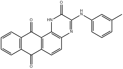 2-Hydroxy-3-[(3-methylphenyl)amino]naphtho[2,3-f]quinoxaline-7,12-dione 구조식 이미지
