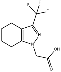 [3-(트리플루오로메틸)-4,5,6,7-테트라히드로-1H-인다졸-1-일]아세트산(SALTDATA:FREE) 구조식 이미지
