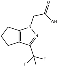 (3-TRIFLUOROMETHYL-5,6-DIHYDRO-4H-CYCLOPENTA-PYRAZOL-1-YL)-ACETIC ACID Structure