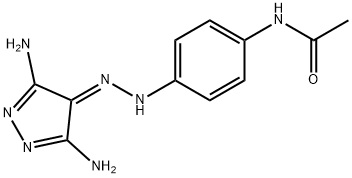 3,5-디아미노-4-(p-아세토아미노페닐)히드라조노피라졸 구조식 이미지