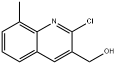 (2-CHLORO-8-메틸퀴놀린-3-YL)메탄올 구조식 이미지