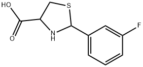 2-(3-플루오로페닐)-4-티아졸리딘카르복실산 구조식 이미지