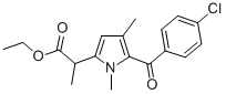 ethyl 5-(4-chlorobenzoyl)-alpha,1,4-trimethyl-1H-pyrrole-2-acetate Structure