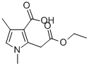 ethyl 3-carboxy-1,4-dimethyl-1H-pyrrole-2-acetate Structure