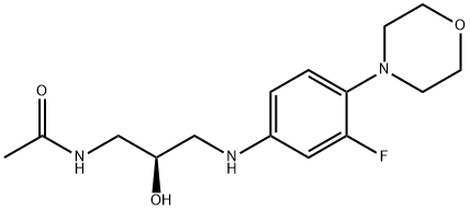 N-[(2R)-3-[[3-Fluoro-4-(4-Morpholinyl)phenyl]aMino]-2-hydroxypropyl]acetaMide Structure