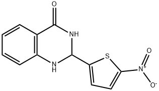 1,2-DIHYDRO-2-(5-NITRO-2-THIENYL)QUINAZOLINE-4-ONE 구조식 이미지