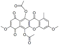 6,11-Dihydroxy-3,8-dimethoxy-1-methyl-10H-benzo[b]xanthene-7,10,12-trione diacetate Structure