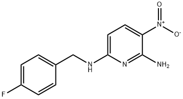 2-AMINO-3-NITRO-6-(4‘-FLUORBENZYLAMINO)-PYRIDINE SPECIALITY CHEMICALS 구조식 이미지