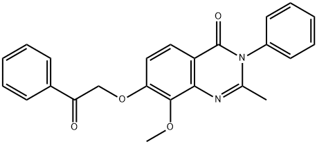 4(3H)-Quinazolinone,  8-methoxy-2-methyl-7-(phenacyloxy)-3-phenyl-  (8CI) 구조식 이미지