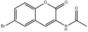 N-(6-BROMO-2-OXO-2H-1-BENZOPYRAN-3-YL)ACETAMIDE 구조식 이미지