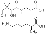 L-lysine, compound with N-(2,4-dihydroxy-3,3-dimethylbutyryl)-beta-alanine (1:1) 구조식 이미지