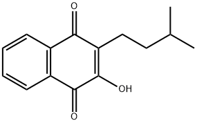 2-이소펜틸-3-히드록시-1,4-나프토퀴논 구조식 이미지