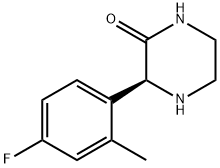 (S)-3-(4-Fluoro-2-methylphenyl)piperazin-2-one 구조식 이미지