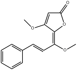(5Z)-4-Methoxy-5-[(2E)-1-methoxy-3-phenyl-2-propenylidene]furan-2(5H)-one 구조식 이미지