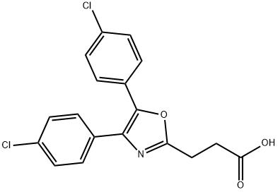 3-[4,5-비스(4-클로로페닐)옥사졸-2-일]프로피온산 구조식 이미지