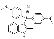 BIS(4-N,N-DIMETHYL AMINOPHENYL)-(2-METHYL INDOL-3-YL)ACETONITRILE Structure