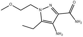 4-AMINO-5-ETHYL-1-(2-METHOXYETHYL)PYRAZOLE-3-CARBOXAMIDE Structure