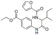 Benzoic acid, 4-[[2-[(2-furanylcarbonyl)amino]-3-methyl-1-oxopentyl]amino]-, ethyl ester (9CI) Structure