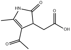 2-(4-ACETYL-2,3-DIHYDRO-5-METHYL-2-OXO-1H-PYRROL-3-YL)ACETIC ACID Structure