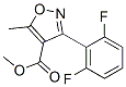 4-Isoxazolecarboxylicacid,3-(2,6-difluorophenyl)-5-methyl-,methylester(9CI) 구조식 이미지