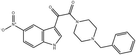 1-(4-Benzylpiperazin-1-yl)-2-(5-nitro-1H-indol-3-yl)ethane-1,2-dione Structure