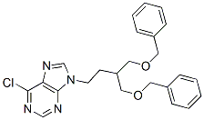 6-Chloro-9-[4-(benzyloxy)-3-[(benzyloxy)methyl]butyl]-9H-purine 구조식 이미지