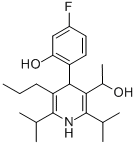 3-Pyridinemethanol, 4-(4-fluoro-2-hydroxyphenyl)-a-methyl-2,6-bis(1-methylethyl)-5-propyl- Structure