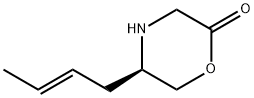 2-Morpholinone,5-(2E)-2-butenyl-,(5R)-(9CI) 구조식 이미지