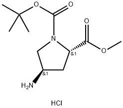 N-Boc-trans-4-amino-L-proline methyl ester hydrochloride Structure