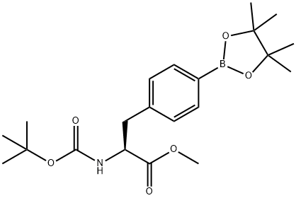 Phenylalanine, N-[(1,1-diMethylethoxy)carbonyl]-4-(4,4,5,5-tetraMethyl-1,3,2-dioxaborolan-2-yl)-, Methyl ester Structure