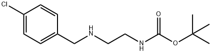 CarbaMic acid, N-[2-[[(4-chlorophenyl)Methyl]aMino]ethyl]-, 1,1-diMethylethyl ester Structure